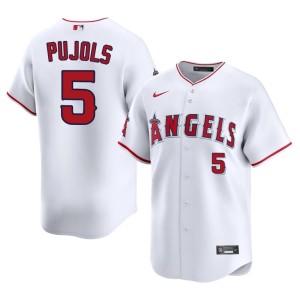 #5 Mens White Limited Albert Pujols The Angels Jerseys 672193-132