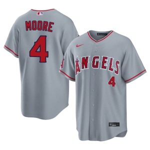 The Halos Mens #4 Christian Moore Authentic Gray Jerseys 420503-234