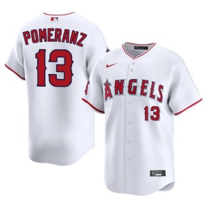 L.A. Angels White Drew Pomeranz Stitched #13 Mens Jersey 591233-472
