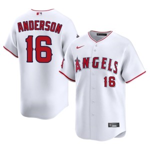 Mens Replica White #16 The Seraphs Garret Anderson Jerseys 116907-741