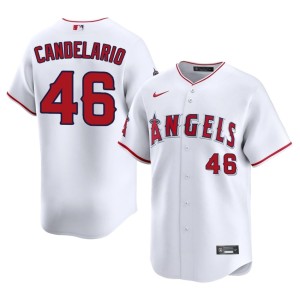 Men's Jeimer Candelario Popular White #46 The Angelitos Jersey 226031-702