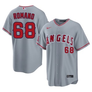 #68 Replica Men Jordan Romano Gray Angels Jerseys 285599-967