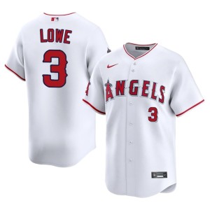 The Angelitos Josh Lowe Men's Official White #3 Jersey 183952-948