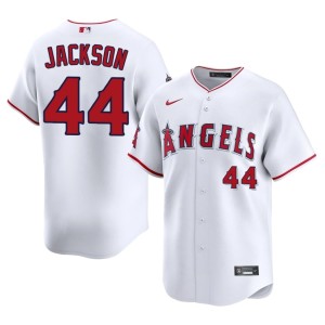 Reggie Jackson Men Los Angeles Official #44 White Jerseys 258501-609