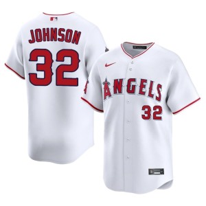 Angels New Ryan Johnson White Men #32 Jersey 207683-525