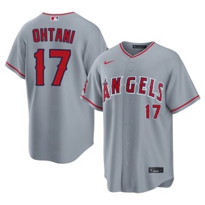 Angels Men's #17 Limited Shohei Ohtani Gray Jerseys 210883-501