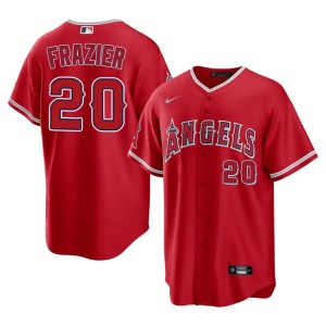 Mens Red The Angels #20 Player Adam Frazier Jerseys 128063-377