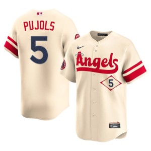 City Connect #5 Mens Albert Pujols Cream 2026 L.A. Angels Jersey 232557-446