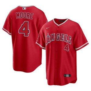 Game The Angels Men Christian Moore Red #4 Jersey 925280-220