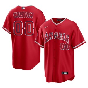 Custom Red #00 2026 The Halos Men Jerseys 205161-150
