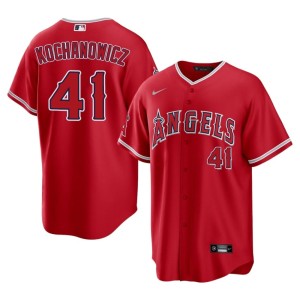 Mens California Angels Red #41 Limited Jack Kochanowicz Jersey 785642-962