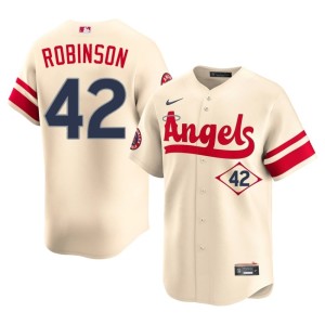 City Connect Replica #42 Jackie Robinson The Halos Cream Men Jersey 691716-780