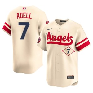 City Connect Jo Adell Cream Men's Authentic #7 The Angels Jerseys 683042-886