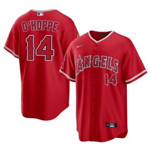 Red Logan O'Hoppe Men The Wings Player #14 Jerseys 760430-757