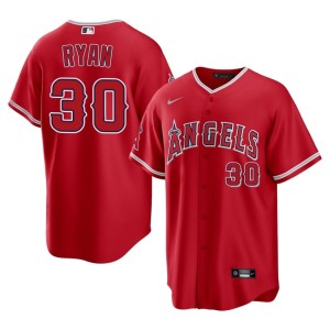 Mens The Halos Nolan Ryan Stitched #30 Red Jersey 673005-233