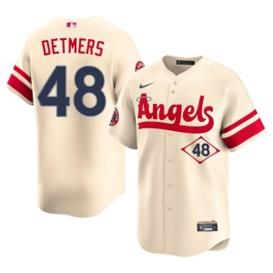 City Connect Reid Detmers #48 Cream Los Angeles Angels New Mens Jerseys 704788-374