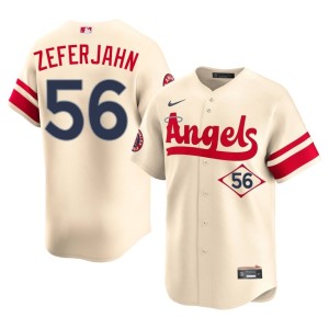 City Connect Mens #56 Cream Ryan Zeferjahn Los Angeles Replica Jersey 468656-160