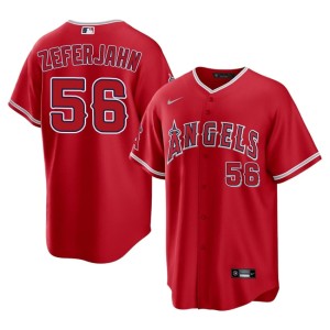 Men Ryan Zeferjahn Replica Red The Seraphs #56 Jerseys 260012-577