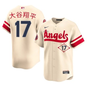 City Connect Shohei Ohtani The Seraphs Cream Mens Stitched #17 Jerseys 410234-239
