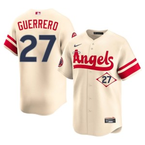 City Connect Cream #27 Player Vladimir Guerrero The Halos Men Jersey 919552-149