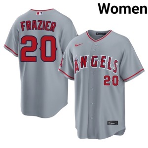 Official Women's Adam Frazier #20 Gray Los Angeles Angels Jerseys 130107-525