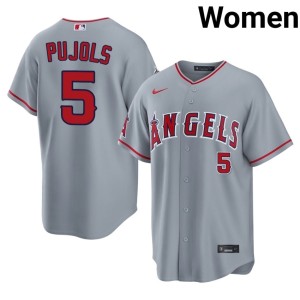 Albert Pujols #5 Stitched Women Gray The Angelitos Jersey 740520-934