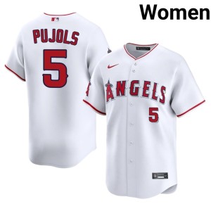 #5 Albert Pujols 2026-27 Los Angeles Women's White Jersey 729348-376