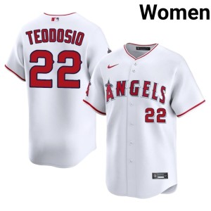White Bryce Teodosio #22 Replica Women The Angels Jerseys 459835-523