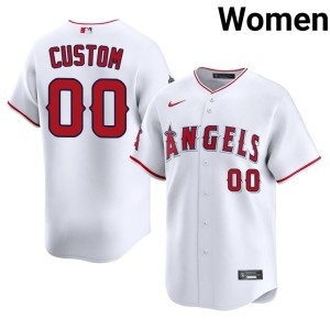 Custom The Angels #00 Women's Official White Jersey 993064-685