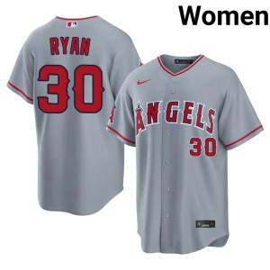 Gray Nolan Ryan The Wings Game #30 Women's Jerseys 311013-679