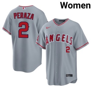 Oswald Peraza Gray Women Game #2 The Angels Jersey 447426-999