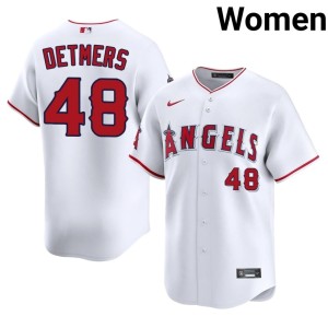 Women's The Halos Authentic Reid Detmers #48 White Jerseys 211083-765