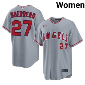The Halos #27 Gray Vladimir Guerrero Women's Official Jersey 379619-263