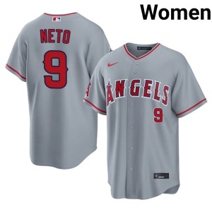 #9 Zach Neto Women The Wings Stitched Gray Jersey 511898-377