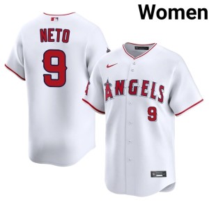 White #9 Popular The Angels Womens Zach Neto Jersey 105885-208
