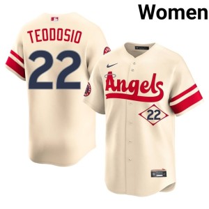 City Connect #22 Bryce Teodosio California Angels Cream 2026-27 Women Jersey 120071-121