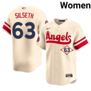 City Connect L.A. Angels Limited Women's Chase Silseth #63 Cream Jersey 204097-668