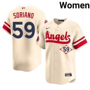 City Connect Cream Los Angeles Angels Women Jose Soriano Embroidery #59 Jersey 419259-624