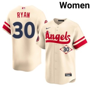 City Connect #30 Women The Halos Replica Cream Nolan Ryan Jersey 354754-313