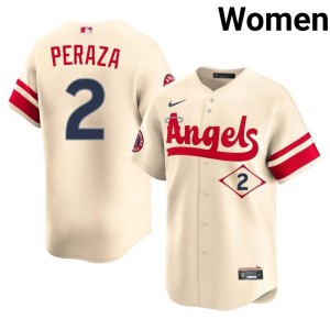 City Connect Cream Replica #2 The Angelitos Women's Oswald Peraza Jersey 106600-202