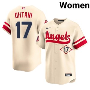 City Connect New Shohei Ohtani Cream #17 LAA Women's Jersey 940204-274