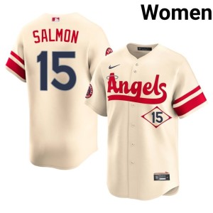 City Connect Tim Salmon MLB Cream The Angelitos Women's #15 Jersey 293861-247