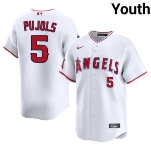 Angels Albert Pujols New Youth White #5 Jerseys 576959-166