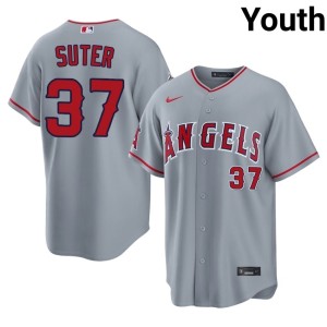 Authentic #37 Brent Suter The Wings Gray Youth Jersey 743298-340