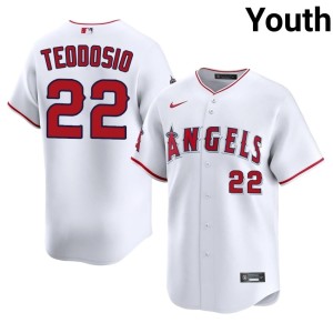 #22 White New The Angels Youth Bryce Teodosio Jerseys 877587-173