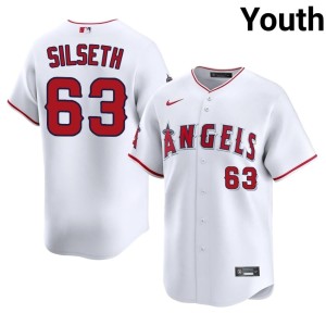 Official Youth The Wings #63 Chase Silseth White Jersey 290313-144