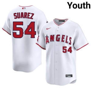 White Jose Suarez #54 Authentic LAA Youth Jerseys 777132-465