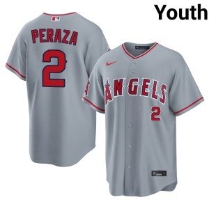 Oswald Peraza The Angels Gray #2 Youth Limited Jerseys 951423-415