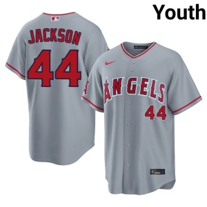 The Wings Reggie Jackson Player #44 Youth Gray Jersey 934001-710