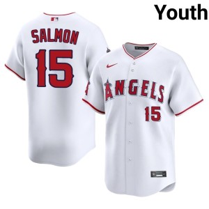 Player Tim Salmon #15 Los Angeles Angels Youth White Jerseys 308665-208
